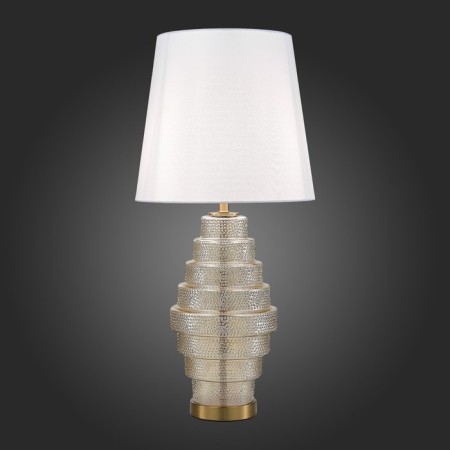 ST LUCE bedside lamp. SL1001.204.01. Rexite. 1x40 watts, E27, 35x35x74 cm, brass color, cognac-4