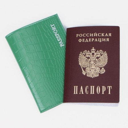 Cover for passport, green color-3