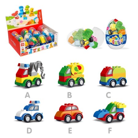 Designer in the egg "city transport", 6 types of mix