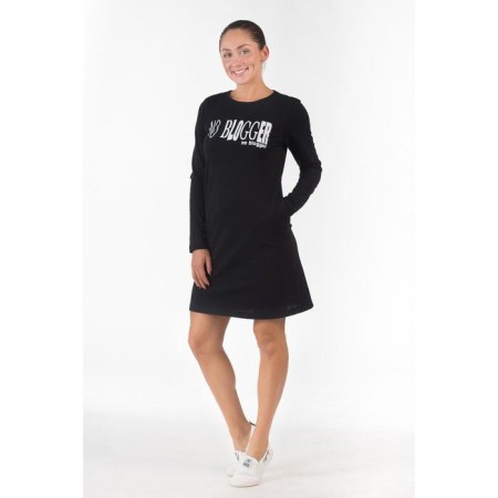 Women's tunic with a long sleeve, size 44, black color-2