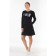 Women's tunic with a long sleeve, size 44, black color