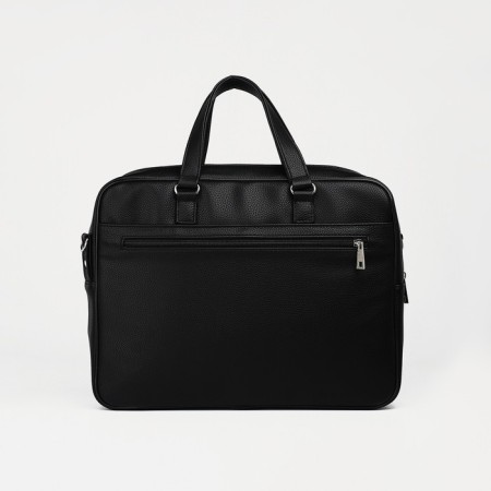 Business Business on a zipper, Textura, 2 external pockets, black color-1
