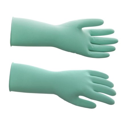 Latex reusable gloves, l, green