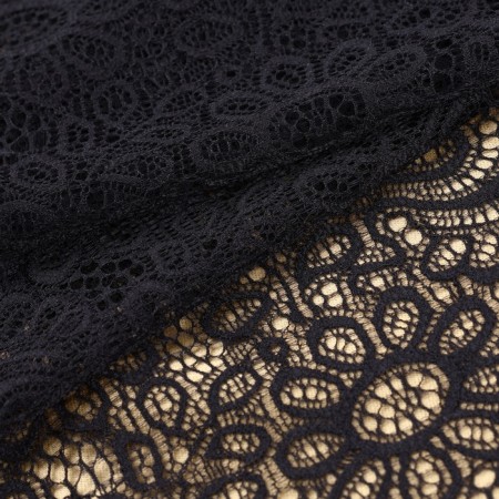 Lace elastic fabric, 190 mm × 23 ± 1 m, black color-1