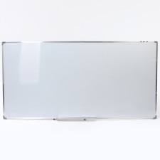 Magnetic board is one -sided, with a shelf for a marker, metal circulation