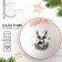 Ceramic salad bowl “Happy New Year”, 14.8x14.8x6.5 cm, white color