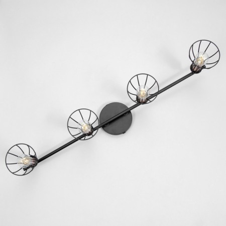 Lamp "Boston" 4x60W E14 black/copper-5