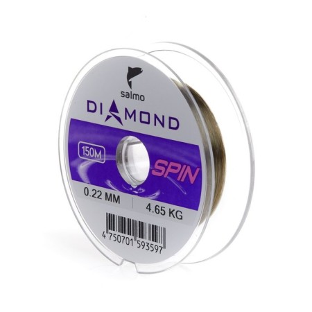 Monophile Salmo Diamond Spin fishing line, diameter 0.22 mm, test 4.65 kg, 150 m, light green