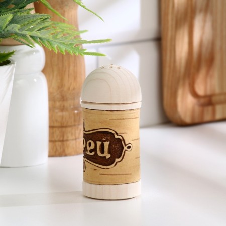 Solonka "Salt", 9 cm, d = 4 cm, birch bark-2