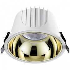 Luminer built -in LED NovOCH. KNOF, 40W, LED, 94x155x155 mm, color the body is white, gold reflector