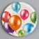 Disposable paper plate "Happy Birthday", balls 18 cm