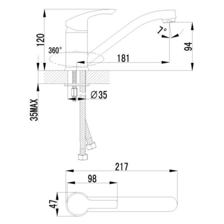 Lemark Plus Strike LM1104C kitchen mixer-1