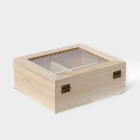 Box for storing tea bags "Ceylon", 4 cells, 16 × 13.8 × 6.5 cm-6