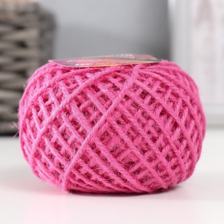 Yarn 100% juts "Softino Jute Colored" 50m ± 2m bright pink 50 g