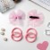 Hair Set "Coquette" (4 gum 4 cm, 2 clamps 7 cm) Tenderness, pink