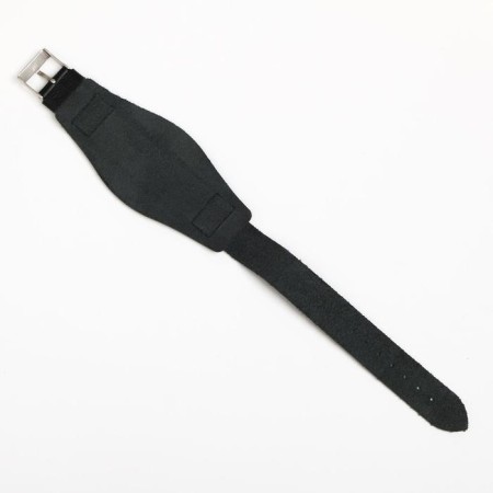 Watch strap, male, 18 mm, length 26 cm, genuine leather, black-2