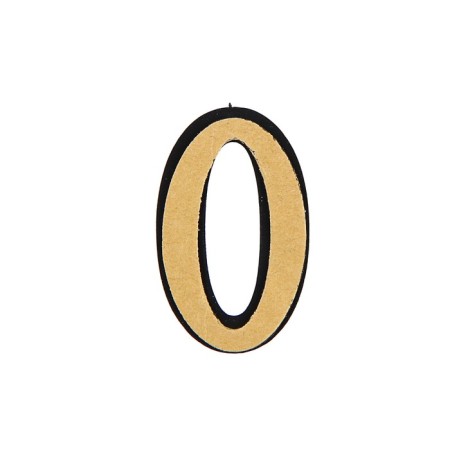 Door number "0", plastic, chromium color-2