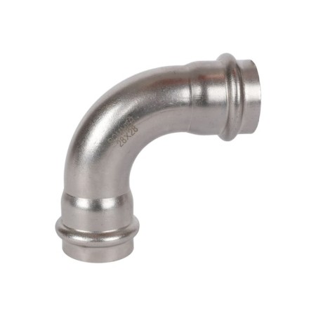 Two-Frame Rommer RSS-0003-000028, VPR-UPR, D = 28 mm, 90 °, press, stainless steel. steel-1