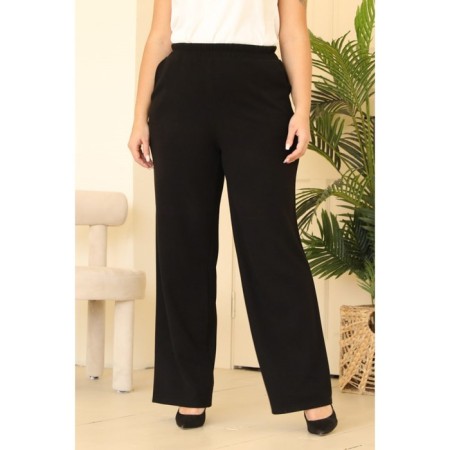 Women's costume: cardigan, trousers, size 50, black color-3