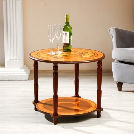 Decorative table "Old card" 60x60x49 cm-1