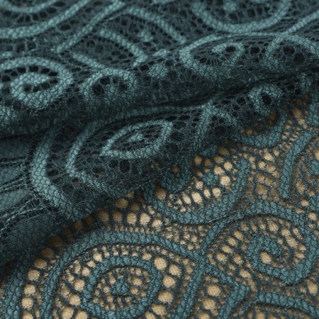 Lace elastic fabric, 180 mm × 2.7 ± 0.5 m, emerald color-2