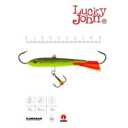Balancir Lucky John Classic 9 + tee, 9 cm, color 31rt blister-1
