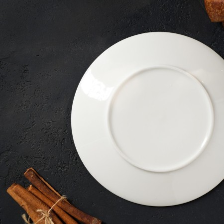 Packing ceramic dessert "Temptation", D = 19 cm, color gray color-7