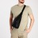 Male sling bag, artificial leather, black color