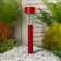 Garden lamp on the sunny battery "Red Trapezius", 4.5 × 30 × 4.5 cm, 1 LED, glow white
