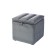 Puf Oslo Mini, 400x400x410, velor silver