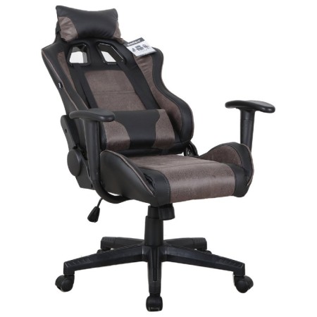 Brabix player "GT RACER GM-100", two pillows, black/brown-1