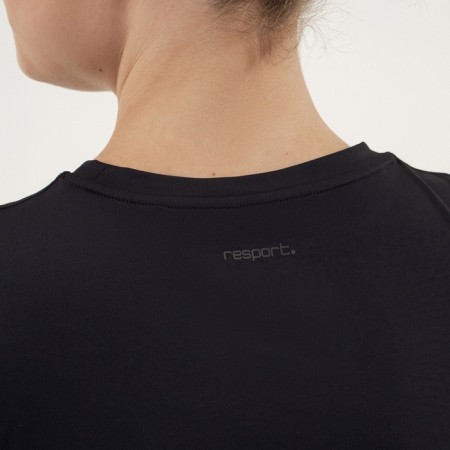 Women's T -shirt with inserts, basic, size S (44), black color-2