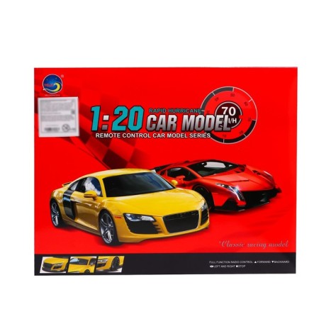 Radio -controlled machine "Supercar", 1:20, works from the battery, the color of the red-6