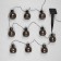 Garland “era” “thread” 3.8 m with nozzles “light bulbs”, IP44, dark thread, 10 LED, white glow, 1 mode, solar battery