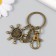 Keychain metal with carbine "anchor and storm" bronze 7 cm