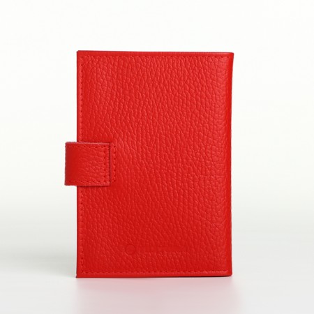 Cover for auto documents on the button, textura, red color-1