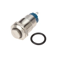 Anti-Vandal button Ø12 12V (LED) Fix (4C) OFF-on Blue (A-12-C2) Rexant