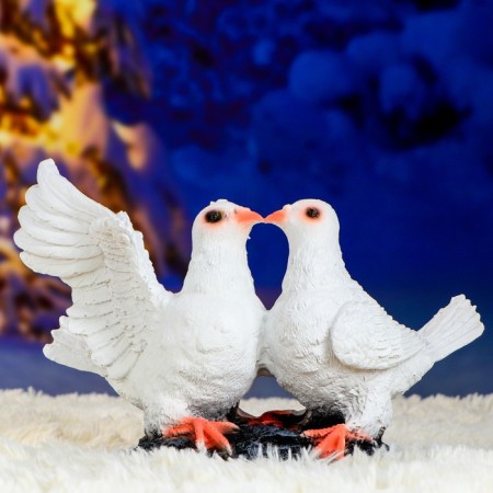 Garden figure "Two pigeons" 20x32x21cm-3