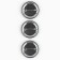 Set of icons "meme", d = 38 mm, 3 pcs