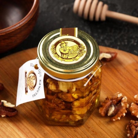 Flower honey "Weather", with walnut, 220 g-1