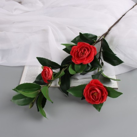 Artificial Camellia Flowers 85 cm, red