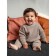 Sweater Knitted Children's Amarobaby Pure Love Buddy, height 92 cm, brown color