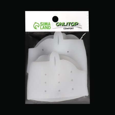 Correctors - separators for the toes, on the cuff, breathing, 1 separator, silicone, 8 × 6.5 cm, pair, white color-5