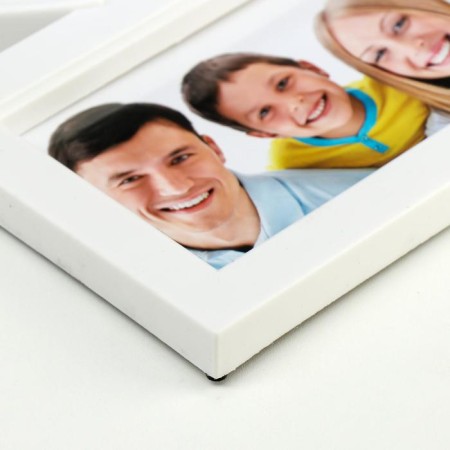 Photo frame plastic in 8 photos 10x10, 10x15 cm "emblem" white 43x48x2 cm-1