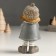 Polystone souvenir "Baby in a gray coat with a bird/flashlight" MIX 5x6x14 cm