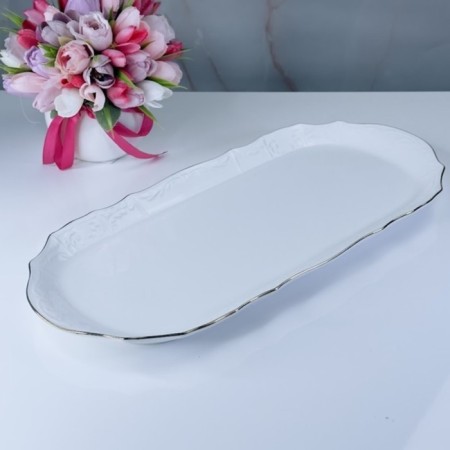 Oval dish Lenardi Maria Gold, 36.5 cm