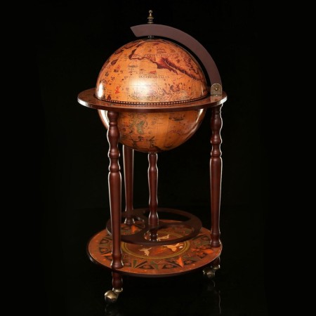 Globe bar decorative "Wanderer map" 87x47x47 cm-3