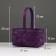 Wicker basket 23 x 18 x 12 cm, handle h = 13 cm, purple