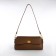 Bag Women's Messenger on the Textura valve, medium size, dark brown color