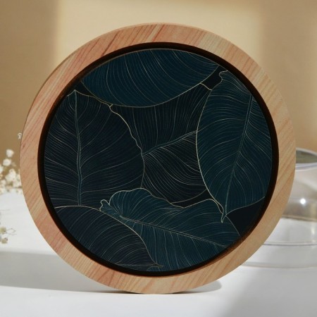 Dish with a lid "Leaves", 15 cm-3
